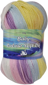 Cygnet BABY COLOUR SOFT DK Knitting Yarn / Wool - 100g - Pink Lemonade