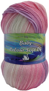 Cygnet BABY COLOUR SOFT DK Knitting Yarn / Wool - 100g - Sugar Fairy