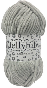 Cygnet JELLYBABY Supersoft Chenille Chunky Knitting Crochet / Yarn - 100g Ball - Pearl Grey