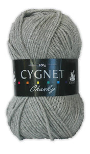 Cygnet CHUNKY Knitting Yarn / Wool - 100g Chunky Knit Ball - Light Grey