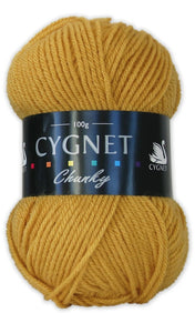 Cygnet CHUNKY Knitting Yarn / Wool - 100g Chunky Knit Ball - Gold