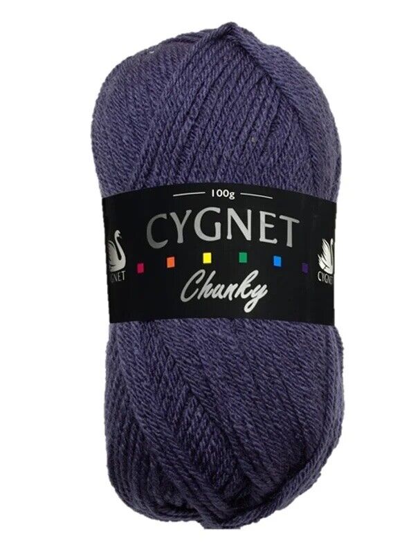 Cygnet CHUNKY Knitting Yarn / Wool - 100g Chunky Knit Ball - Blackberry