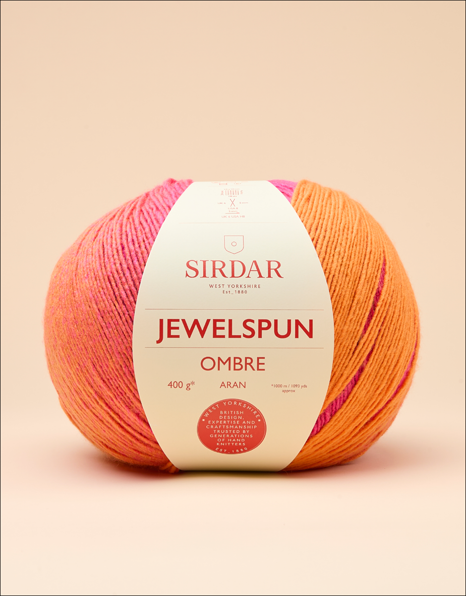 SIRDAR JEWELSPUN OMBRE ARAN - 400G - 1000m - 100% Acrylic