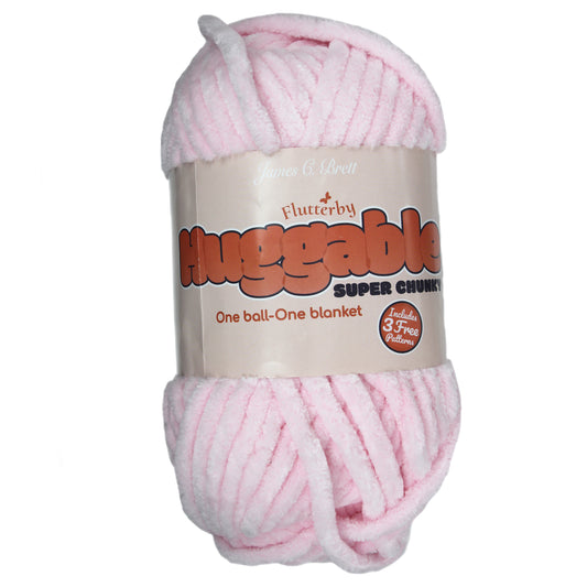 James C. Brett HUGGABLE Chenille Super Chunky: UG06 Pink