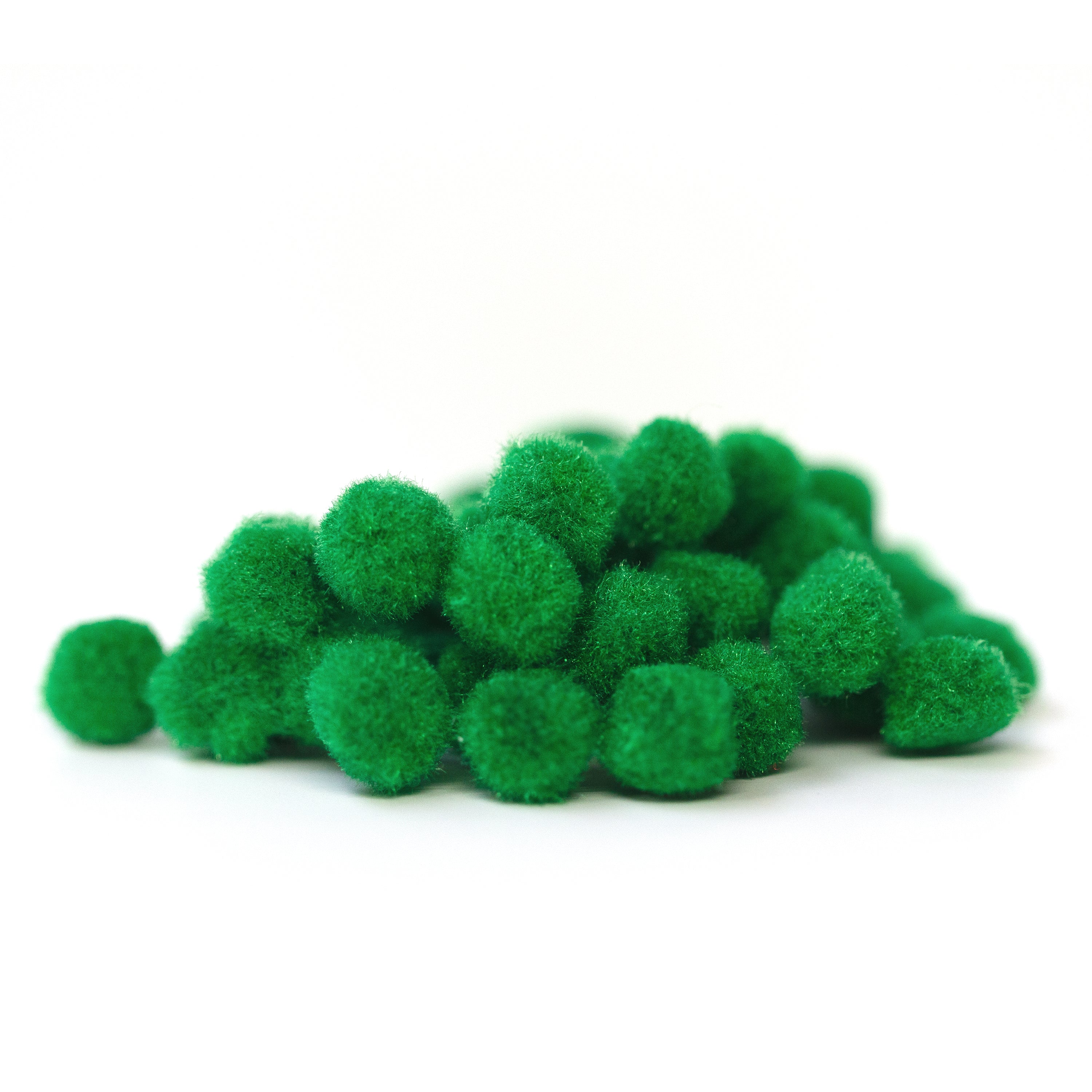 10mm Pom Poms 1cm - Dark Green 50 Pack