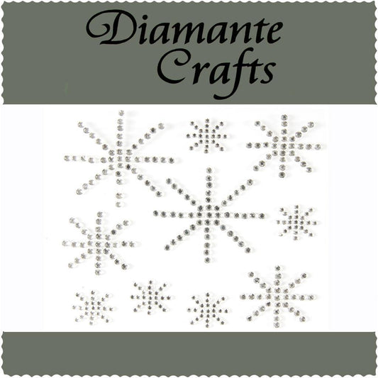 10 Clear Stars  Self Adhesive Diamante