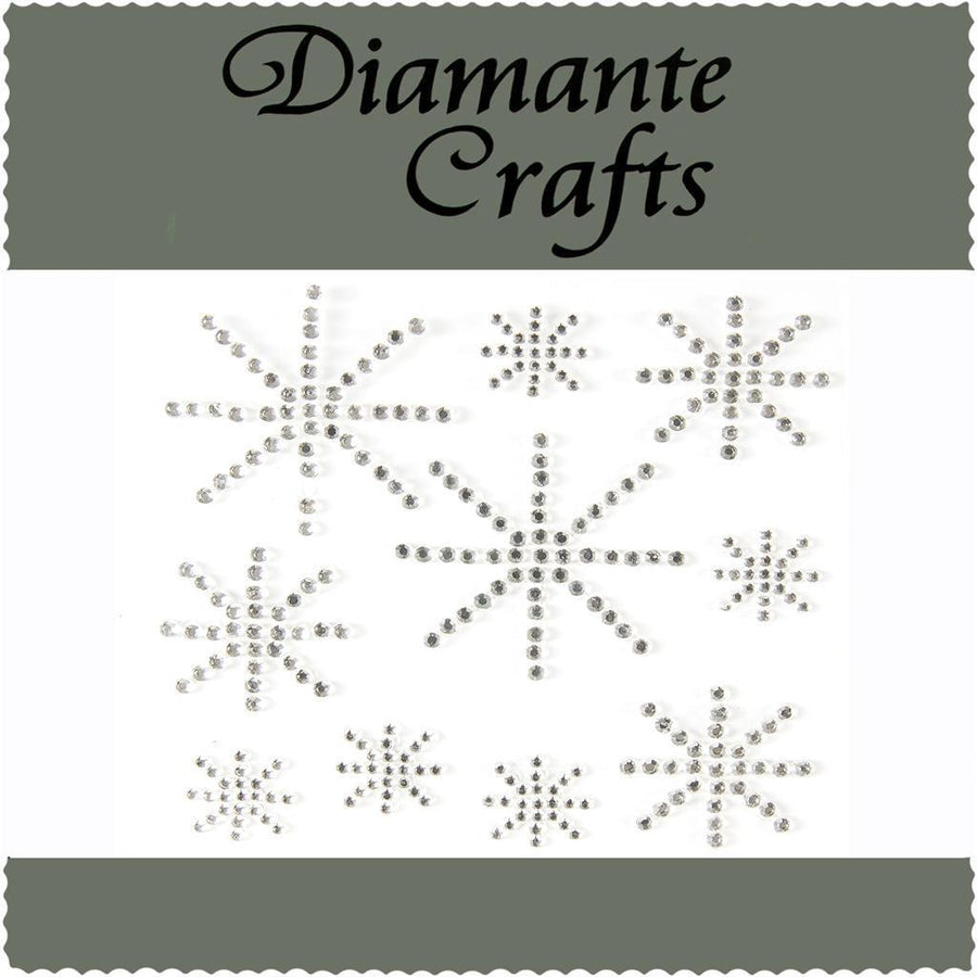 10 Clear Stars  Self Adhesive Diamante