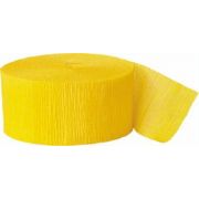 3 x Crepe Paper Rolls 81ft - Streamer Decoration Bunting 24 metres - Yellow