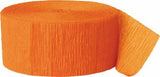 3 x Crepe Paper Rolls 81ft - Streamer Decoration Bunting 24 metres - Orange