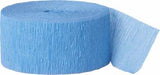 3 x Crepe Paper Rolls 81ft - Streamer Decoration Bunting 24 metres - Baby Blue