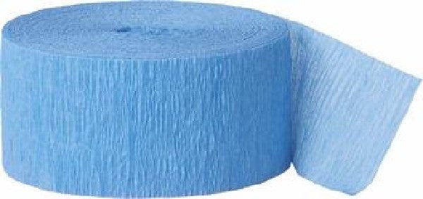3 x Crepe Paper Rolls 81ft - Streamer Decoration Bunting 24 metres - Baby Blue
