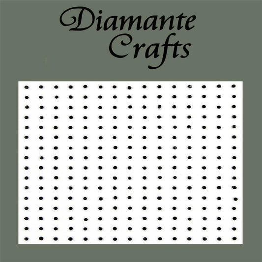 240 x 1mm Black Self Adhesive Diamante