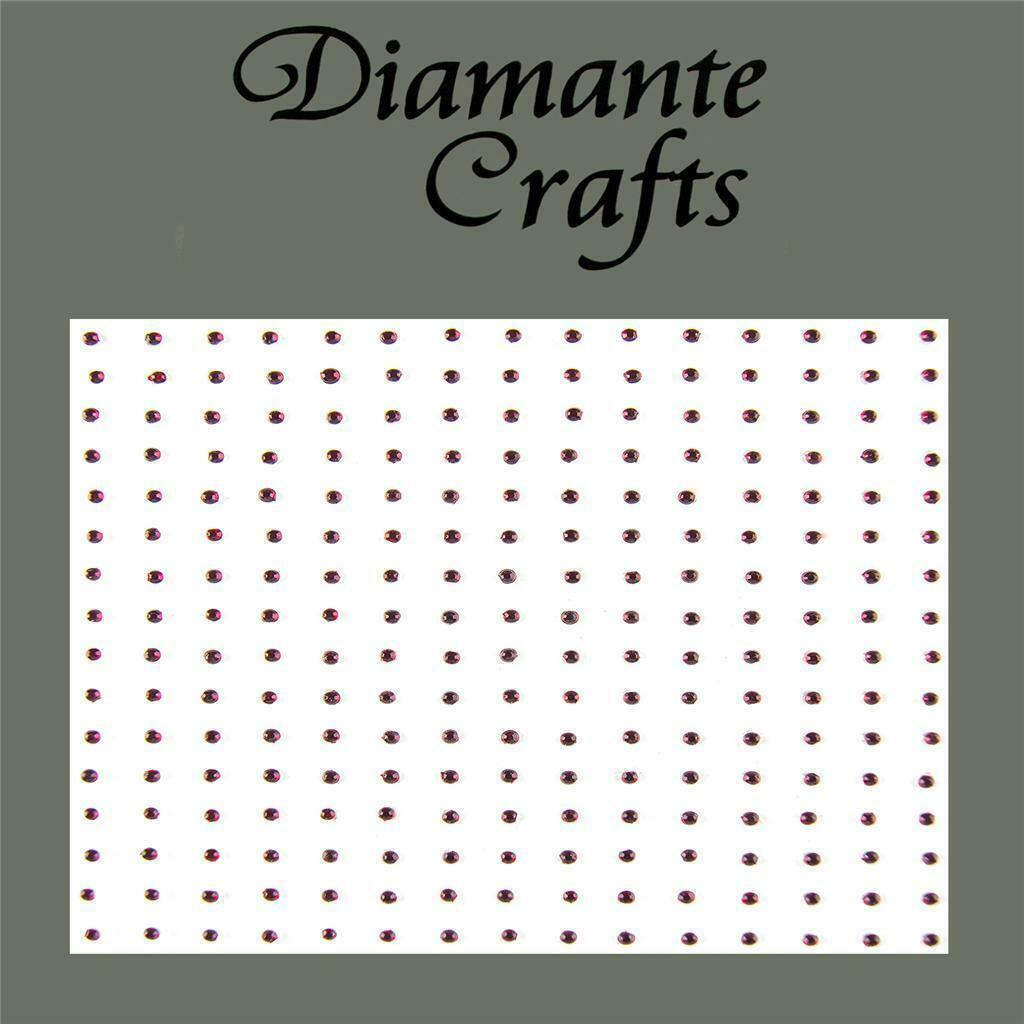 240 x 1mm Burgundy Self Adhesive Diamante