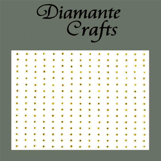 240 x 1mm Gold Self Adhesive Diamante