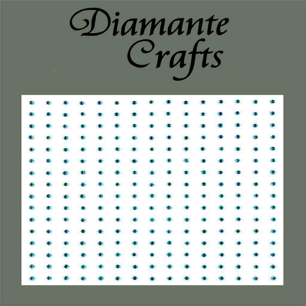 240 x 1mm Green Self Adhesive Diamante