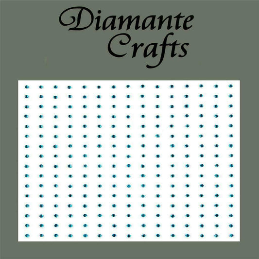 240 x 1mm Green Self Adhesive Diamante