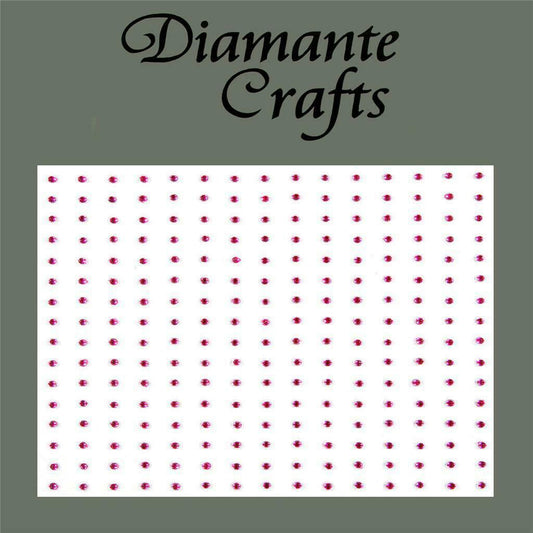 240 x 1mm Hot Pink Self Adhesive Diamante