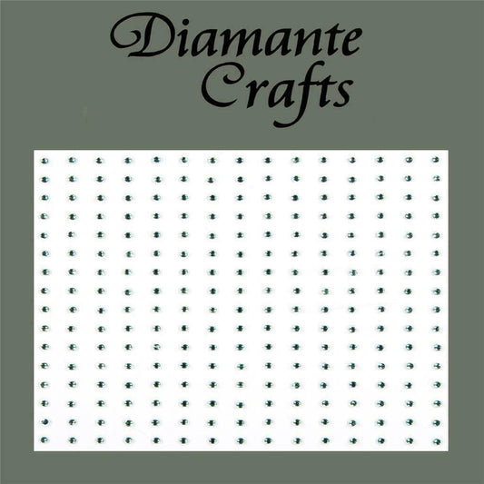 240 x 1mm Light Green  Self Adhesive Diamante