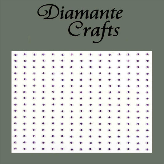 240 x 1mm Lilac Self Adhesive Diamante