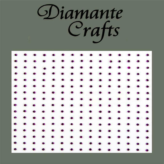 240 x 1mm Purple Self Adhesive Diamante