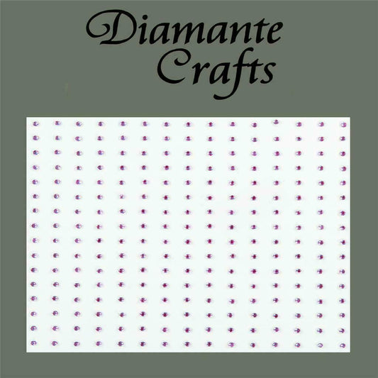 240 x 1mm Pink Self Adhesive Diamante