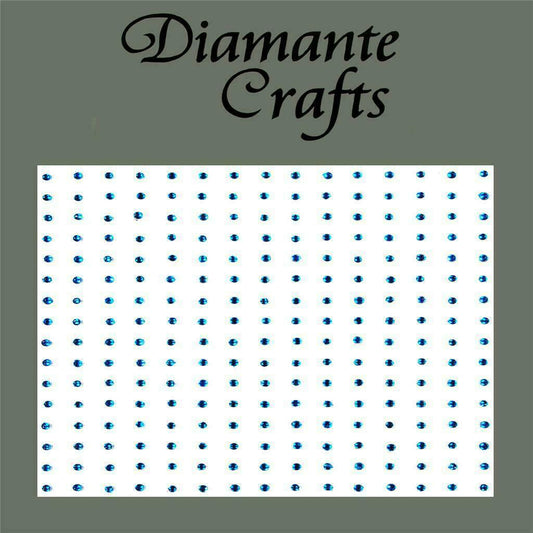 240 x 1mm Turquoise Self Adhesive Diamante