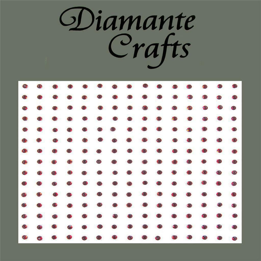225 x 2mm Burgundy Self Adhesive Diamante