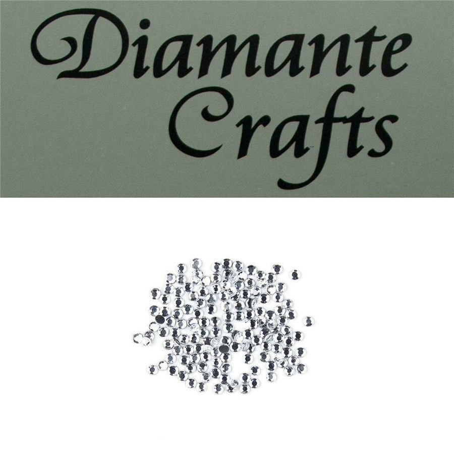 2mm Loose  Iron On Diamante Clear