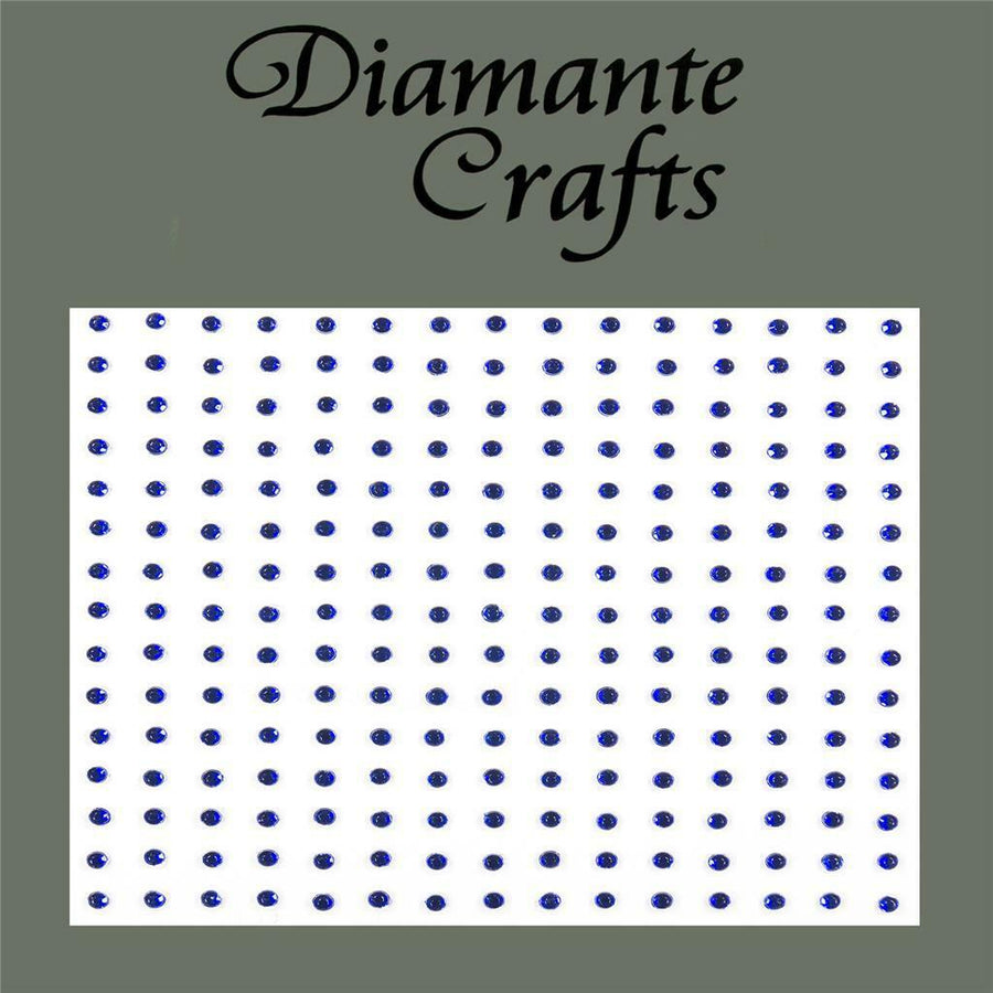 225 x 2mm Dark Blue Self Adhesive Diamante