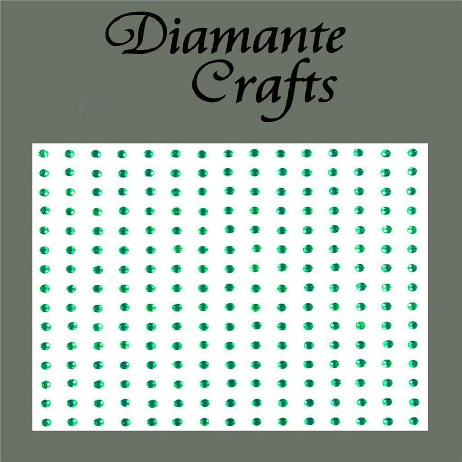 225 x 2mm Dark Green Self Adhesive Diamante