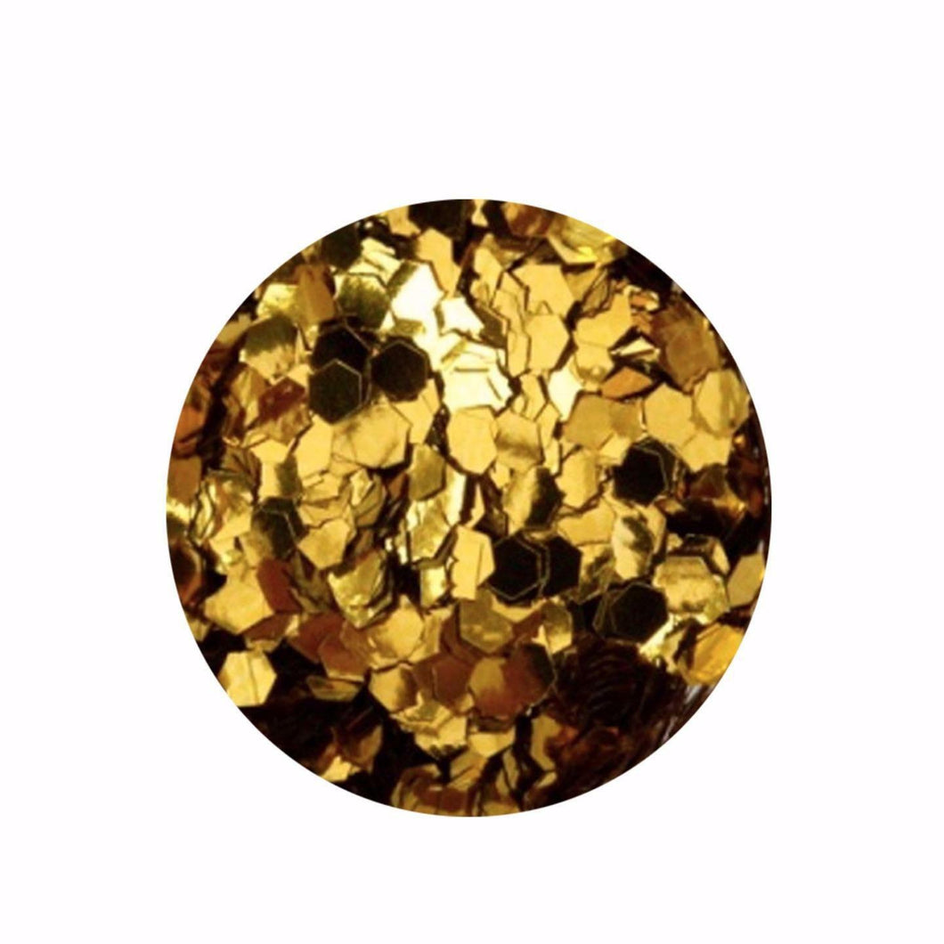 2mm Gold Hexagon Glitter