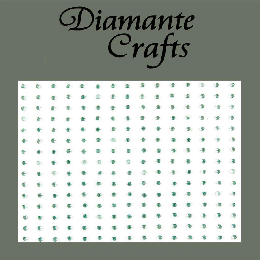 225 x 2mm Light Green Self Adhesive Diamante