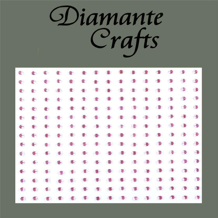 225 x 2mm light Pink Self Adhesive Diamante