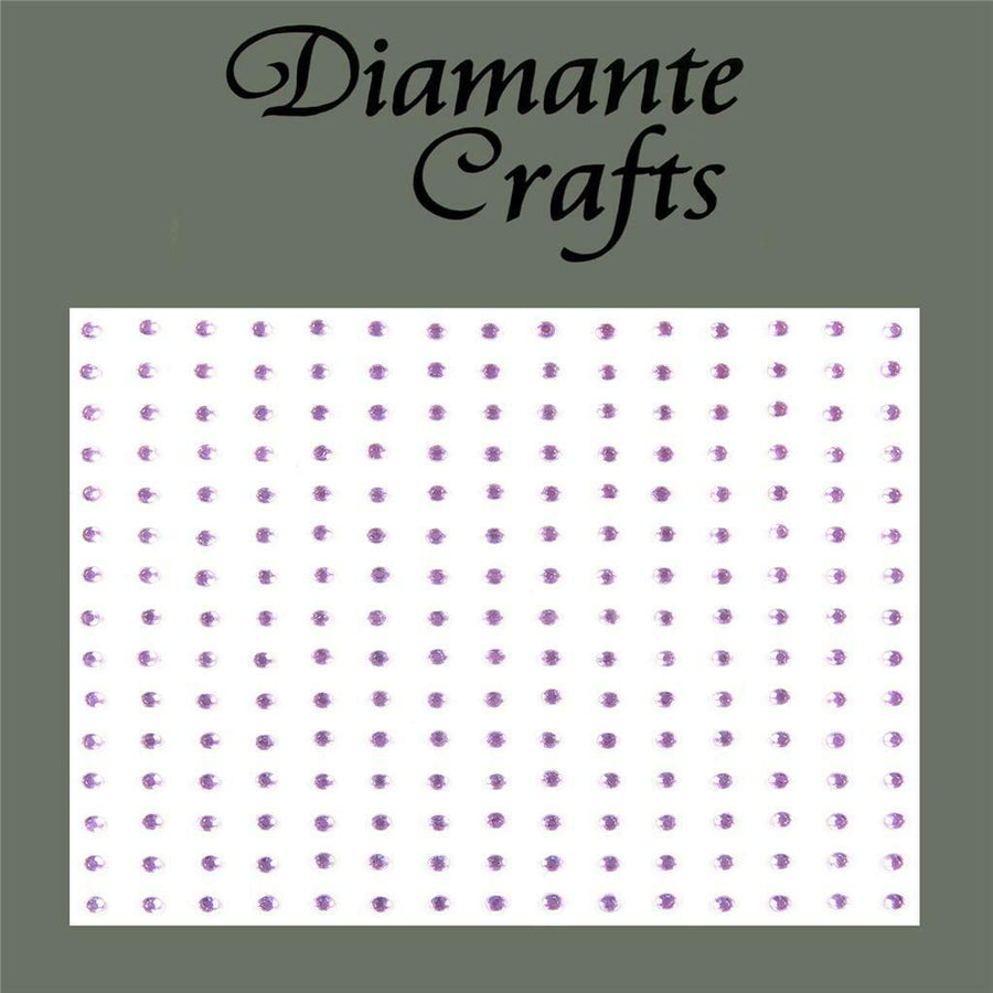 225 x 2mm Lilac Self Adhesive Diamante