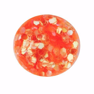 2mm Orange Hexagon Glitter