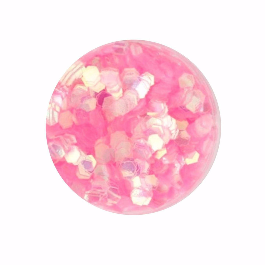 2mm Pink Hexagon Glitter
