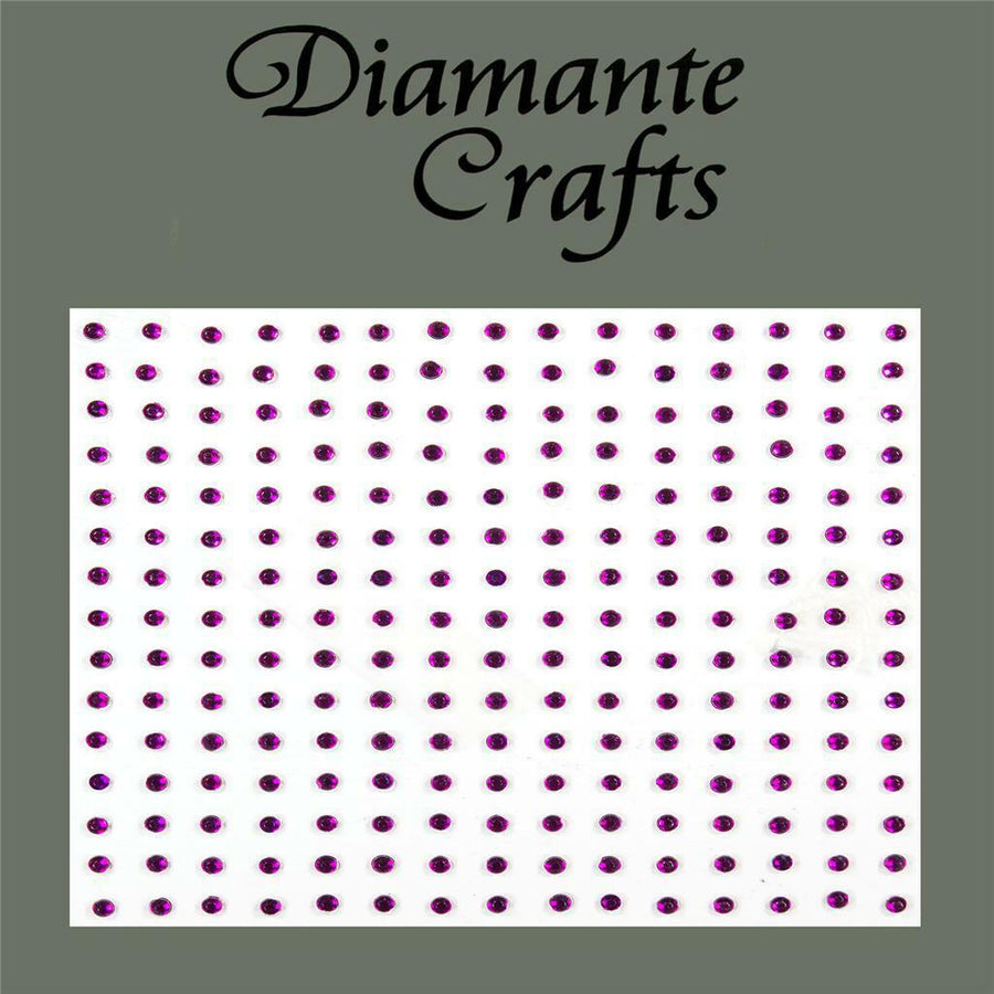 225 x 2mm Purple Self Adhesive Diamante