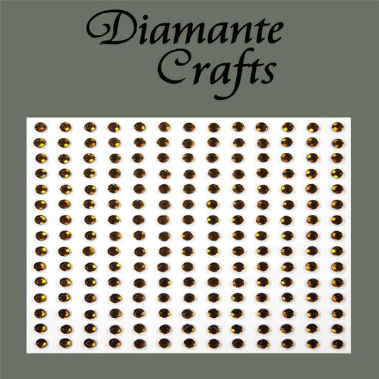 195 x 3mm Brown Self Adhesive Diamante