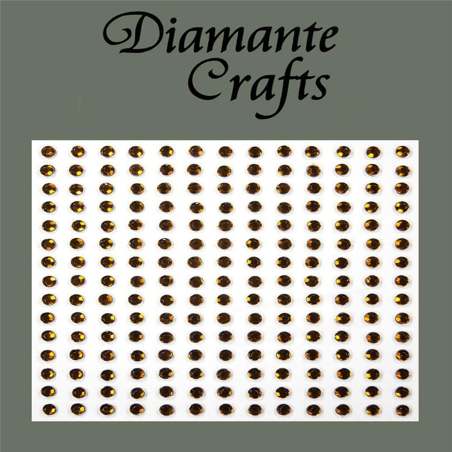 195 x 3mm Brown Self Adhesive Diamante