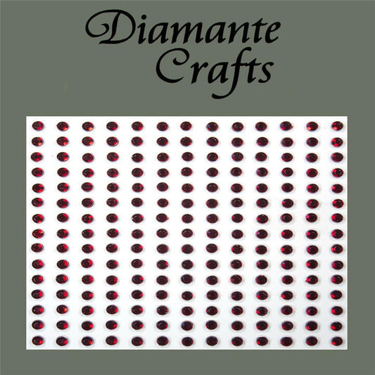 195 x 3mm Burgundy Self Adhesive Diamante