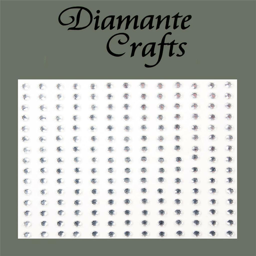 195 x 3mm Clear Self Adhesive Diamante