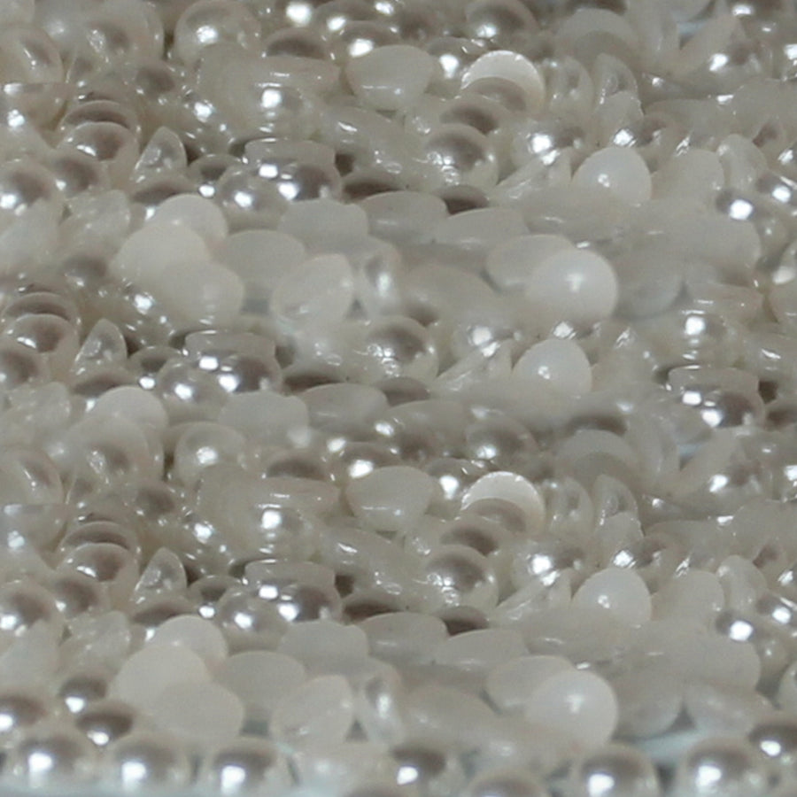 3mm Ivory Pearl Loose Flat Back Diamante's