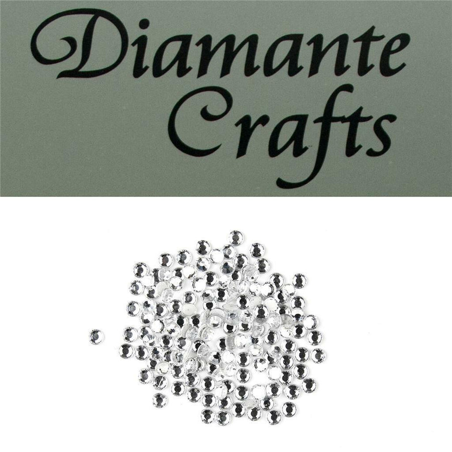 4mm Loose  Iron On Diamante Clear