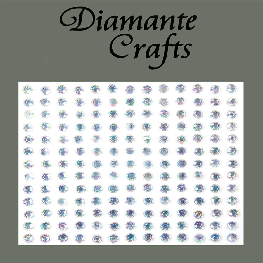 169 x 4mm Clear Iridescent AB Self Adhesive Diamante