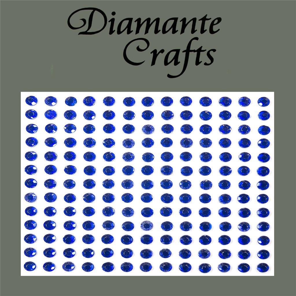 169 x 4mm Dark Blue Self Adhesive Diamante