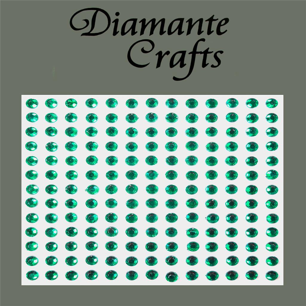 169 x 4mm Dark Green Self Adhesive Diamante