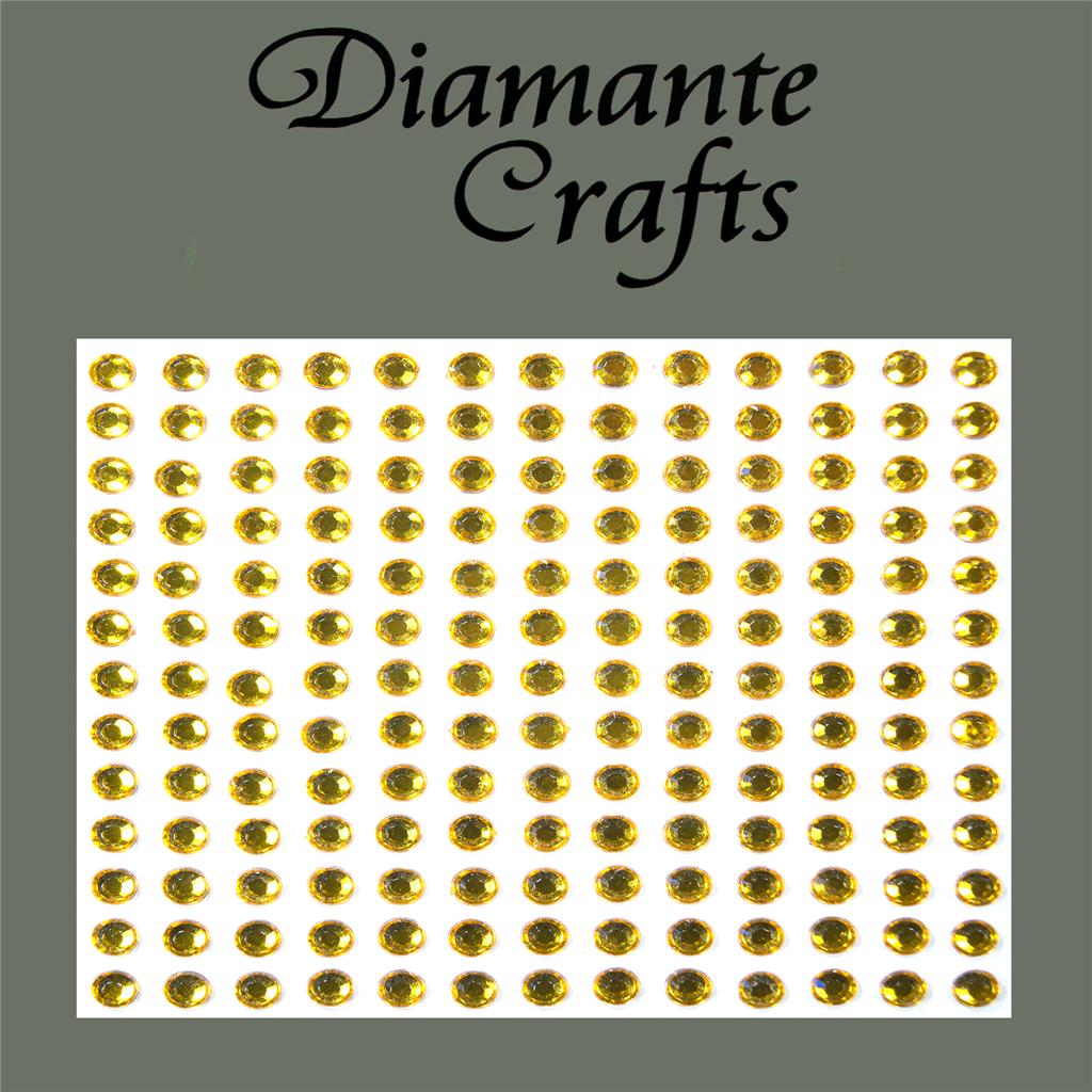 169 x 4mm Gold Self Adhesive Diamante