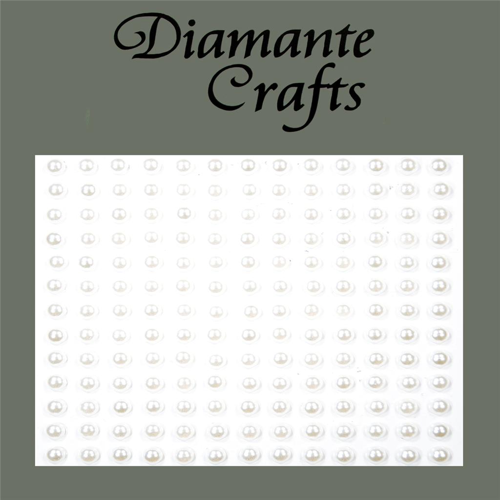 169 x 4mm Ivory Pearl Self Adhesive Diamante