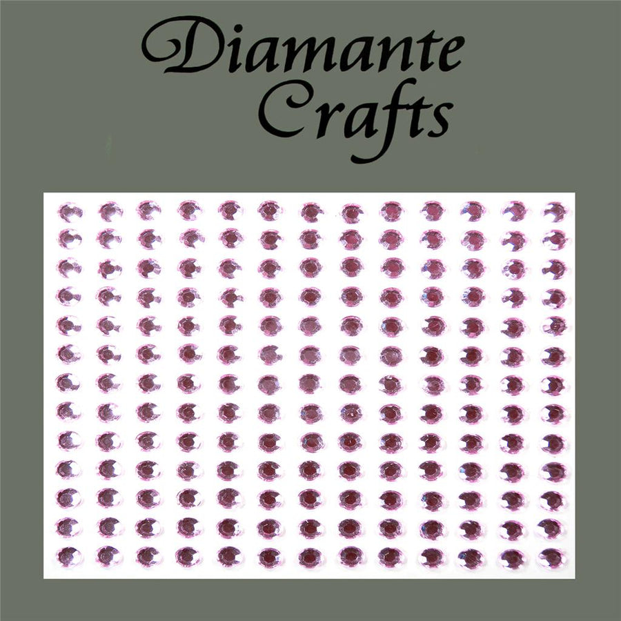 169 x 4mm Light Pink Self Adhesive Diamante