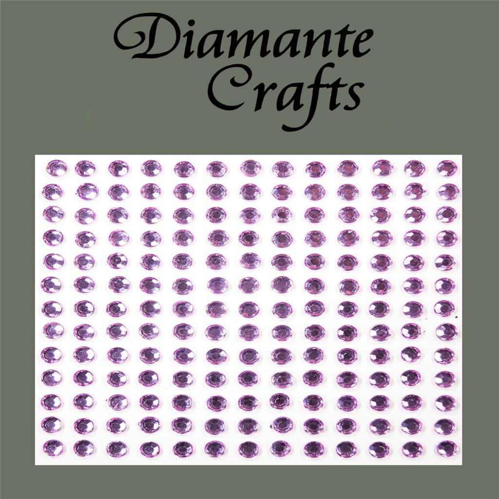 169 x 4mm Lilac Self Adhesive Diamante